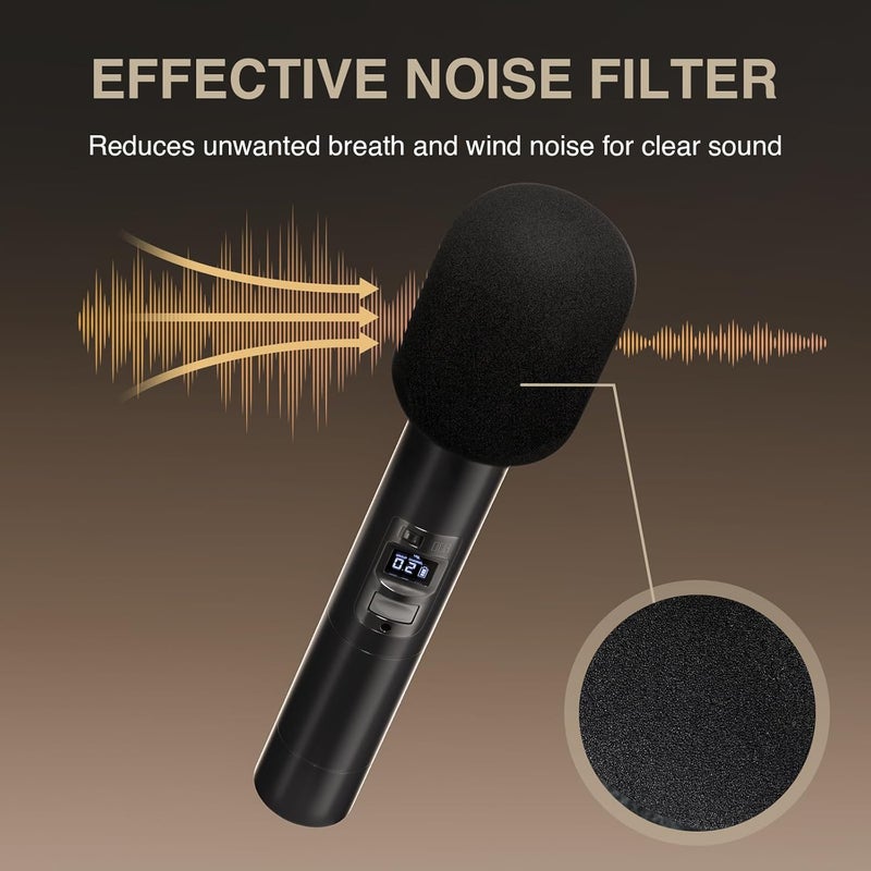 Phenyx Pro 5 Pack Foam Mic Cover, Thick Handheld Microphone Windscreen, Reusable Microphone Pop Filter (PTA-WDS5) - Image 2